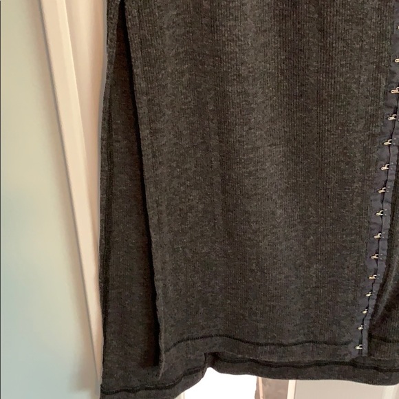 Free people dark gray midi ribbed dress - Picture 3 of 4